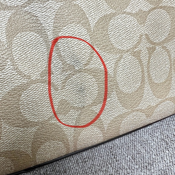 Coach Zip-Top Tote Shoulder Handbag w/ Free Wallet - Picture 8 of 14